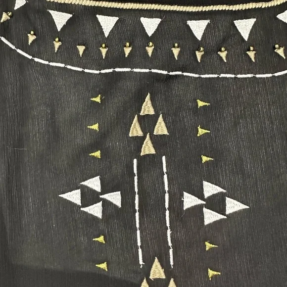 NWT Lane Bryant boho hippie semi-sheer flowy art to wear cap sleeve top size 18 - Picture 7 of 7